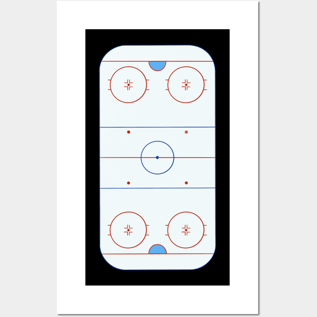 Hockey rink diagram Wall Art by DaveDanchuk